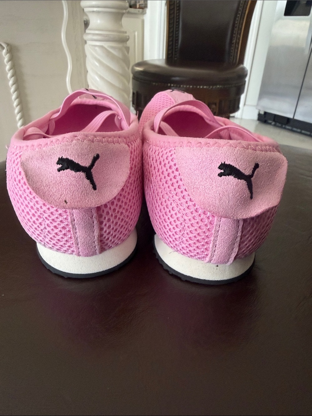 Puma Pink Girls' Ballet-Style Sneakers with Crisscross Straps - Picture 3 of 10